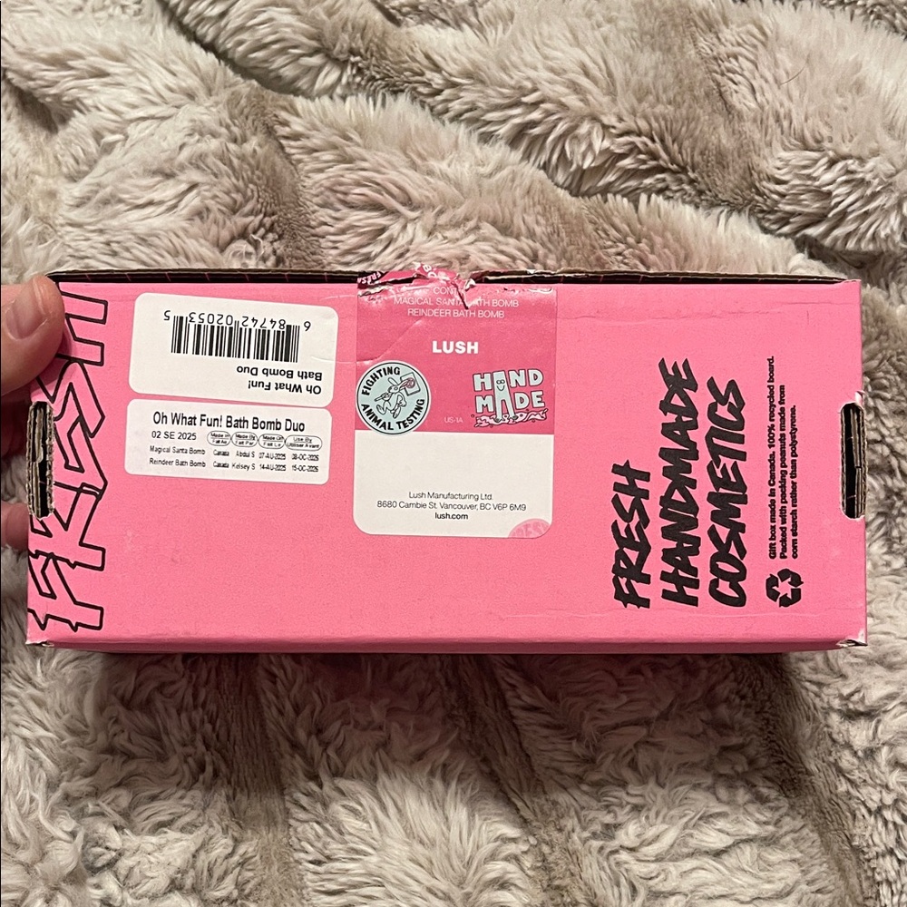 Lush Oh What Fun Pink Bath Bomb Duo